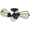 Vintage Ceiling Lights Adjustable Socket Industrial Chandeliers Metal Wire Cage
