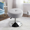Velvet Round Gas Lift Barstool Swivel Dining Stool Makeup Chair Padded Footstool