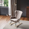 NEW Rocking Chair Upholstered Armchair Leisure Recliner Padded Seat Rocker Chair
