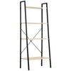 4-Tier Minimalistic Ladder Shelf Unit Steel Frame Home Display Storage Rack