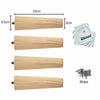 4x Wooden Legs Set Tapered Pine Table Chair Stool Sofa Cabinet DIY 4 Sizes Cone