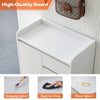 Wooden Shoe Cabinet Rack Storage Unit Cupboard 1 Drawer 2 Door 4 Shelf White