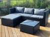 Victoria Rattan Garden Furniture Corner Sofa Lounge Set In/Outdoor Extra Wide