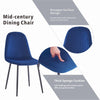4x Blue Velvet Designed Dining Chairs Black Metal Legs Kitchen Dining Room Chair