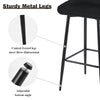 2X Modern Bar Stools Velvet Breakfast Stool Kitchen Pub Chair Metal Leg