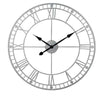 LARGE OUTDOOR GARDEN WALL CLOCK BIG ROMAN NUMERALS GIANT OPEN FACE METAL 40/60CM
