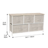 Fabric Cabinets Storage Unit Chest of 3/4/5 Drawer Bedside Table Organiser Beige