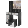 Dressing Table With Mirror Modern Makeup Desk Bedroom Vanity Table Set + Stool