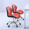 Red+Black Faux Leather/PU Computer Chairs Office Chairs 5-Legs Swivel( pair)