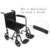 Lightweight Transit Folding Travel Wheelchair Portable Brakes Comfortable Carry