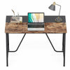 Space-saving Computer PC Desk Black+ Vintage Writing Study Desk for Home Office
