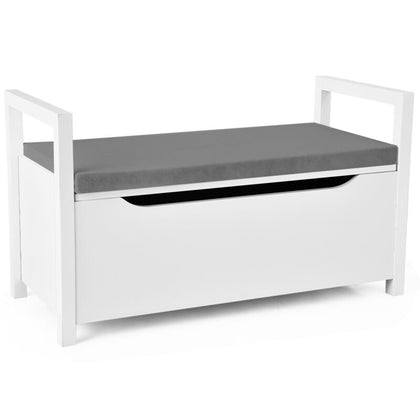 2 IN1 Wooden Shoe changing Bench Shoe Storage Cabinet Organizer Padded Seat