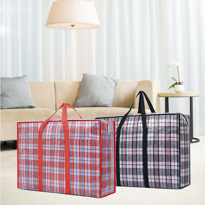Jumbo Laundry Bags Zipped Reusable Large Strong Shopping Storage Home Bag UK