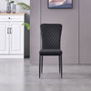 New Set of 4/6 Dining Chairs Padded Seat High back Metal Legs Home Furniture