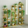 Multi-tier Vertically Bamboo Plant Stand Garden Corner Flower Shelf Rack Unit