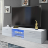 Modern TV Unit Cabinet Stand Matt Body & High Gloss Doors LED Light Livingroom