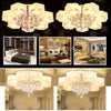 3+2 Colour Luxury Crystal LED Chandelier Hexagon/Flower Lamp Ceiling Lights