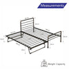 2 in 1 3FT Single Steel Daybed Guest Trundle Bed Frame Solid Metal Sofa Bed QG