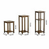 Vintage Carving Art Bamboo Tall Plant Stand Pot Holder Home Side Table End Table