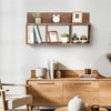 Rustic Triple Cubed Floating Shelf with Ledge Hanging Wall Mount Cubbie Shelf