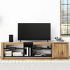 180 cm TV Stand Modern Entertainment Sideboard Wood Cabinet Unit w/ Glas Shelves