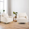 Modern Upholstered Accent Chair w/ Removable Pillow Single Sofa Chair Armchair