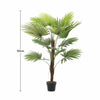 Realistic Faux Green Palm Tree 120CM Topiary Fan Palm Plant in Pot Office Garden