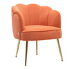 Upholstered Oyster Petaled Armchair Shell Tub Chair Sofa Fireside Leisure Velvet