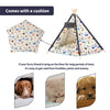 UK Luxery Pet Teepee Tent Dog Cat Bed Pet Houses with Thick Cushion & Blackboard