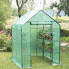 Greenhouse 143x143x195cm PE Garden Plant Grow Green House with Shelves Outdoor