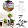 Stylish Flower Shape Metal Plant Display Shelf Rack Stand Living Room Decor