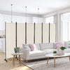 6-Panel Room Divider 172cm Folding Privacy Screen Rolling Portable Wall Divider