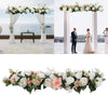 Stylish Artificial Rose Flower Row Wedding Arch Table Background Party Decor