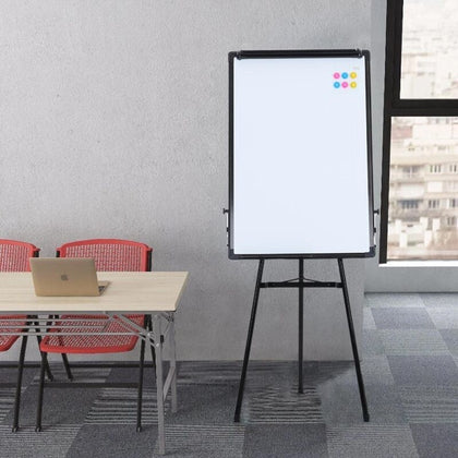 Large Tripod Magnetic Whiteboard Flipchart Easel White Board Stand Office School