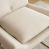 Stylish Accent Chair for Living Room Velvet Armchair Occasional Tub Chairs Cream