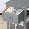 2PC Modern Bedside Tables Night Stand Cabinet Storage Drawer Wicker Basket Stand