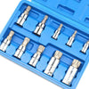 10PCS Multi Triple Square Spline Bit Socket Set Mechanics Tool 1/4" 3/8" 1/2" UK