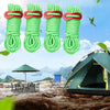 8Pcs Fluorescent Green Tent Guide Rope Tent Camping Reflecting Guy Rope 4M UK