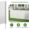 2-Pack Outdoor Picket Fence PVC Privacy Fence Panels with 3 Cuspidal Foot Stakes