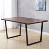 Industrial Dining Table Large Wooden Top Steel Legs Kitchen Dinner Furniture