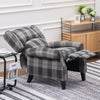 Grey Check Recliner Chair Padded Seat Fireside Armchair Lounge Sofa Tartan Chair