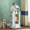 Rotating Childrens Bookshelf Kids Toy Organizer Rack Bookcase Display Cabinet