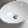 Bathroom Vanity Wash Basin Sink Countertop Oval Curved White Modern 410 x 330mm
