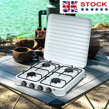 Portable Gas Stove 4 Burner LPG Cooker Cooktop MAG Outdoor Camping Caravan