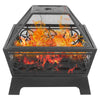 Outdoor Garden Fire Pit BBQ Firepit Brazier Stove Patio Heating Cooking Supplies