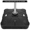 Offset Patio Umbrella Base Weight Stand w/Wheels Heavy Duty Water Filled Squre