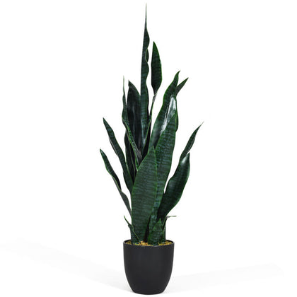 93cm Artificial Snake Plant Faux Sansevieria Fake Agave Potted Plant Durable
