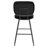 1/2/4/6x Bar Stool Velvet Padded Pub High Counter Stool with Backrest Footrest