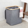 Linen Fabric Laundry Basket Hamper Bin Dirty Clothes Storage Organizer with Lid