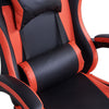 Red Faux Leather Racing Gaming Chair Swivel Office Gamer Desk Chair Adjustable